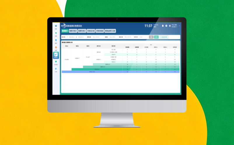 恒盛智慧票务系统:全维度的报表体系